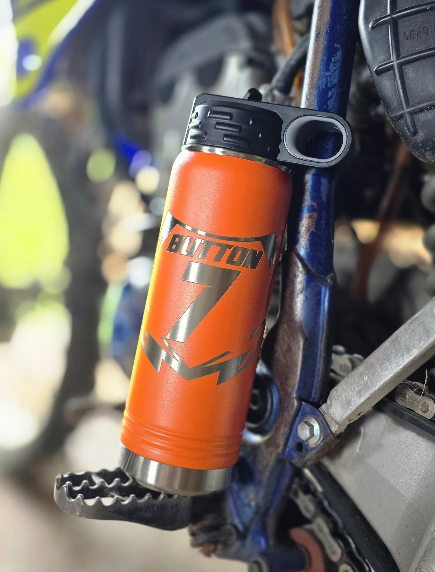 Motocross Number Plate Engraved Tumbler