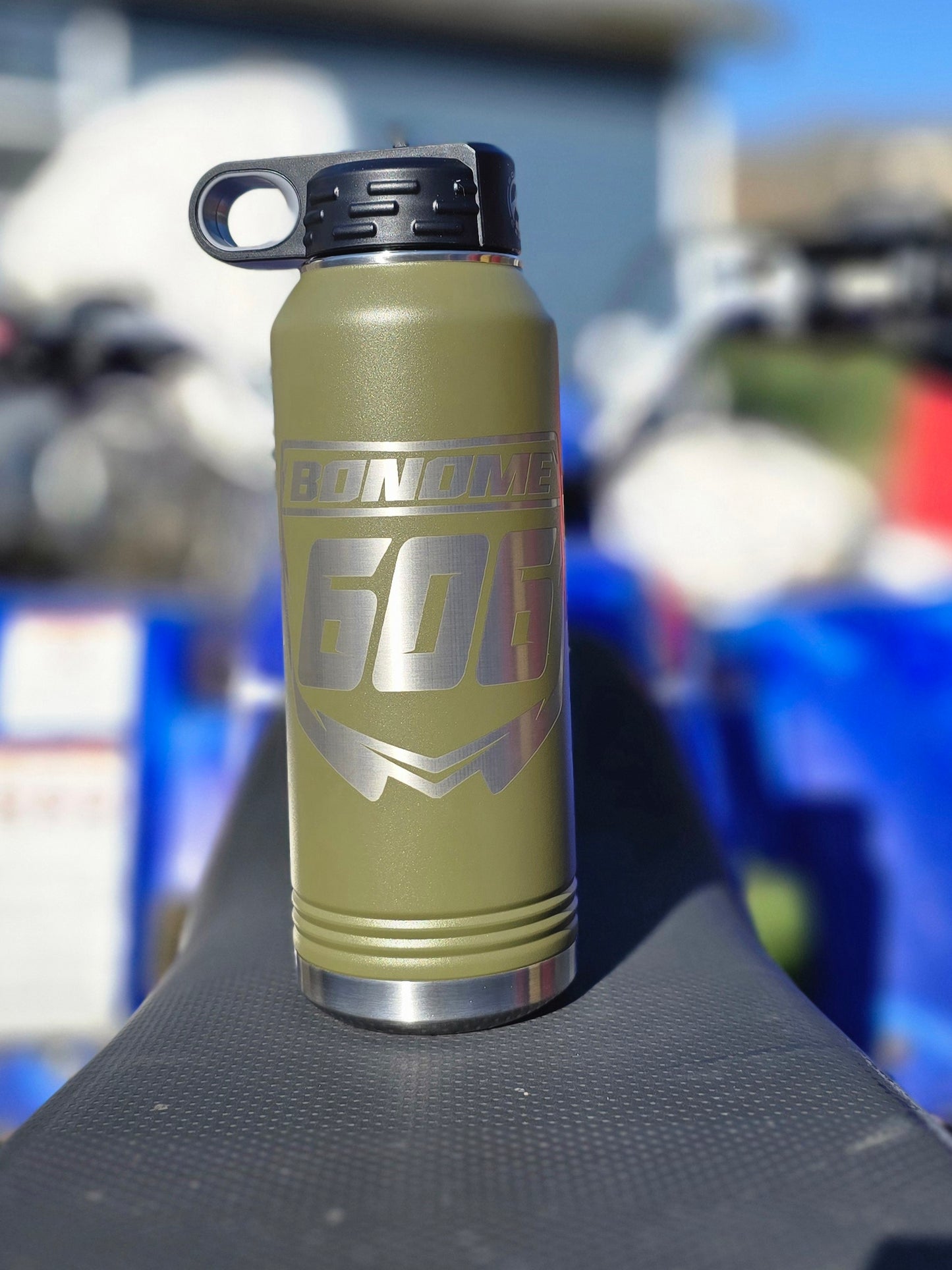 Motocross Number Plate Engraved Tumbler