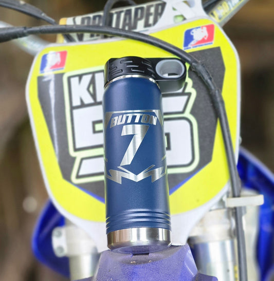 Motocross Number Plate Engraved Tumbler