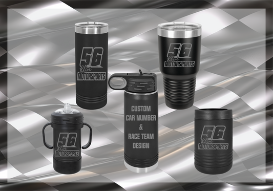 Custom Racecar Number & Team Tumblers - Equinsity Designs
