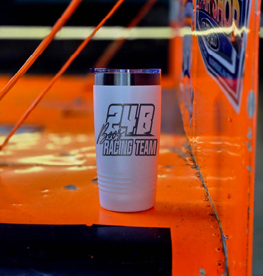 Custom Racecar Number & Team Tumblers with Color Engraving