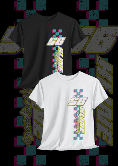 90s Retro Checkered Youth Driver's Name & Number Tee